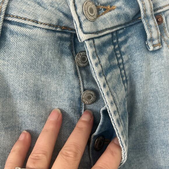 Old Navy Women's High Rise OG Straight Stretch Button Fly Denim Jeans 6 Short - Picture 3 of 8